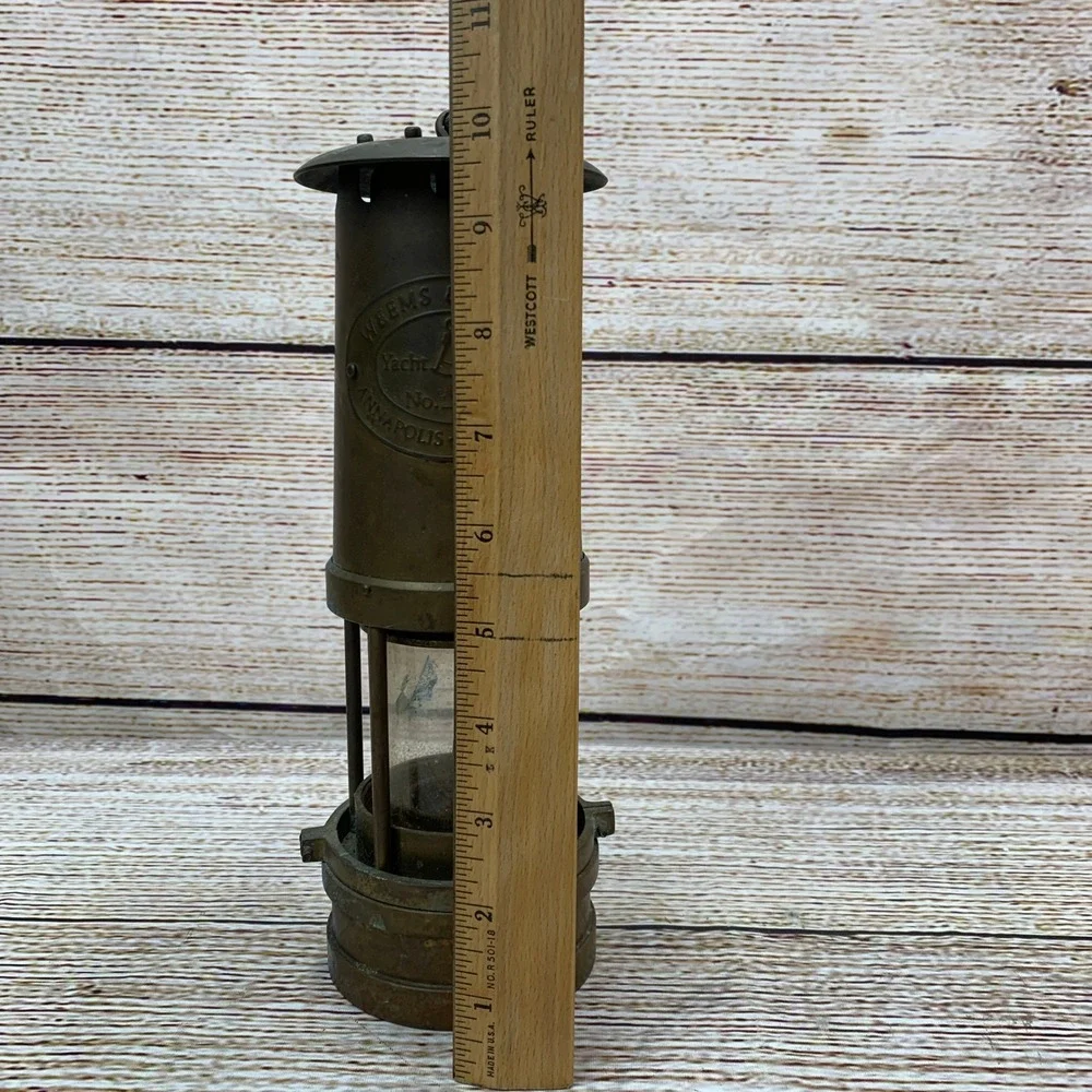 Vintage Weems & Plath Brass Yacht Lamp Oil Lantern Nautical Marine‎ Ship